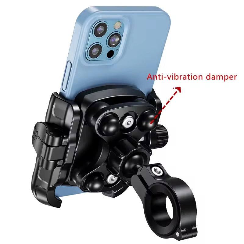 Kewig Anti-vibration Damper Motorcycle Phone Holder Suitable phone size:3.5-7.0 inch cell phone  Fit the bar diameter:22mm-32mm (Without Charger) (M8SP-J)